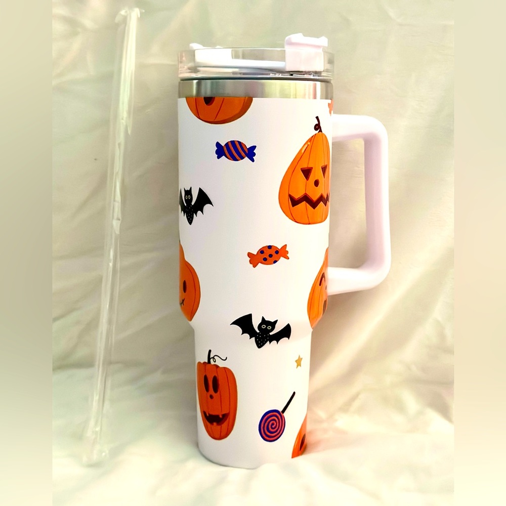 40 oz Halloween tumbler with handle